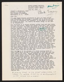 Image 38 of Alan Lomax Collection, Manuscripts, Brown Girl in the