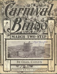 Sheet music for "Carnival Bingo" by Charles (Chas.) Cohen.