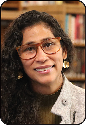 A Latina woman community profile.