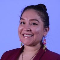 Latina woman smiling 