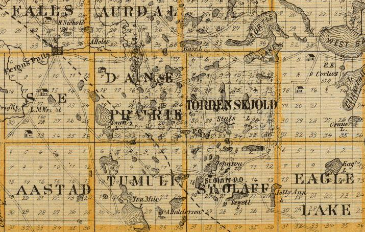 Minnesota County maps: Norwegian-American Congregations