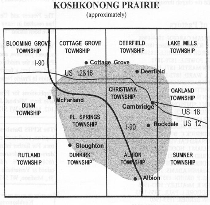 Koshkonong Norwegian settlement, Cottage Grove and Stoughton, Wisconsin