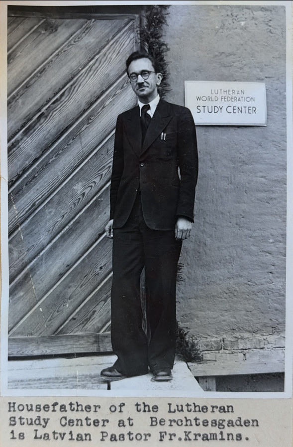 Rev. Friedrichs Kramins Housefather of the Lutheran Study Center at Berchtesgaden is Latvian Pastor Fr. Kramins