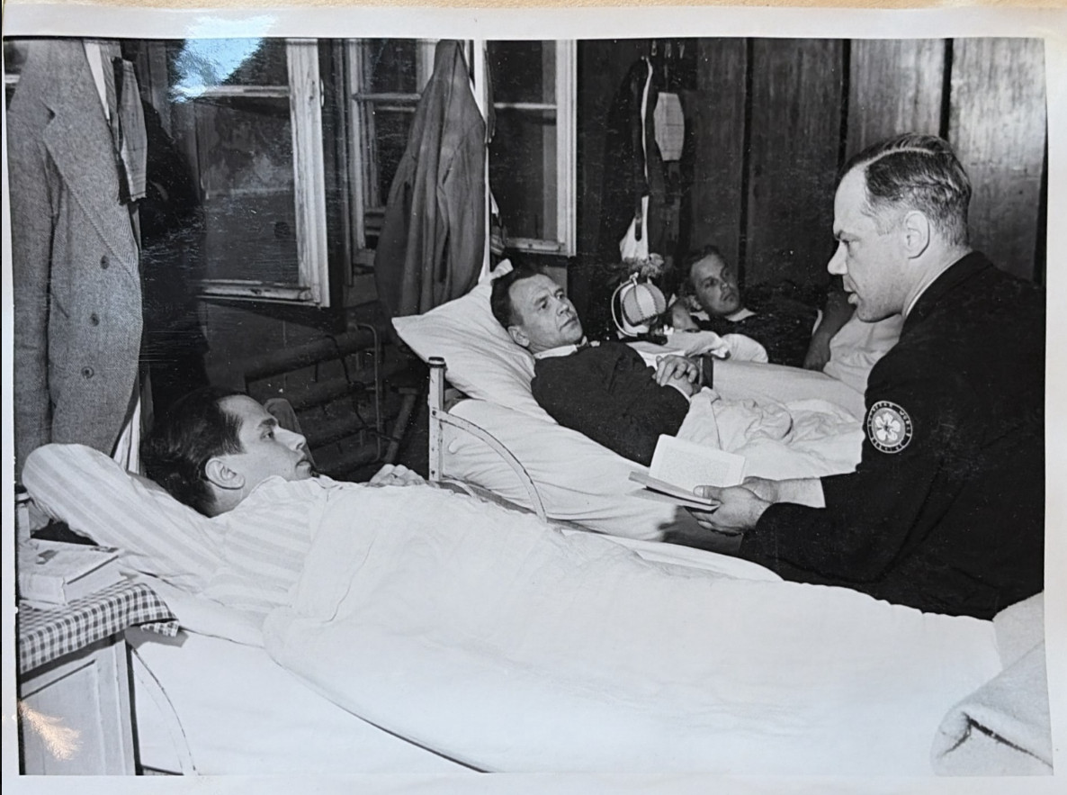 Congregational Care Image of Pastors visiting hospitals to give spiritual support. Lutheran World Federation Service to Refugees Photo Album in the Hong Kierkegaard Library.