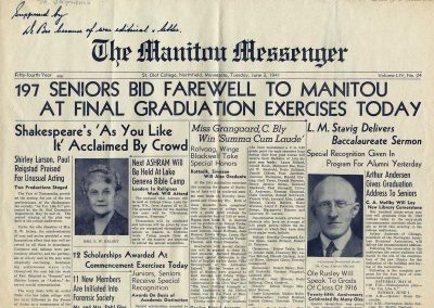Manitou Messenger, Tuesday, June 3, 1941.