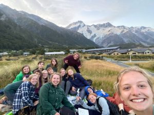 Laying in the grass at Mt. Cook