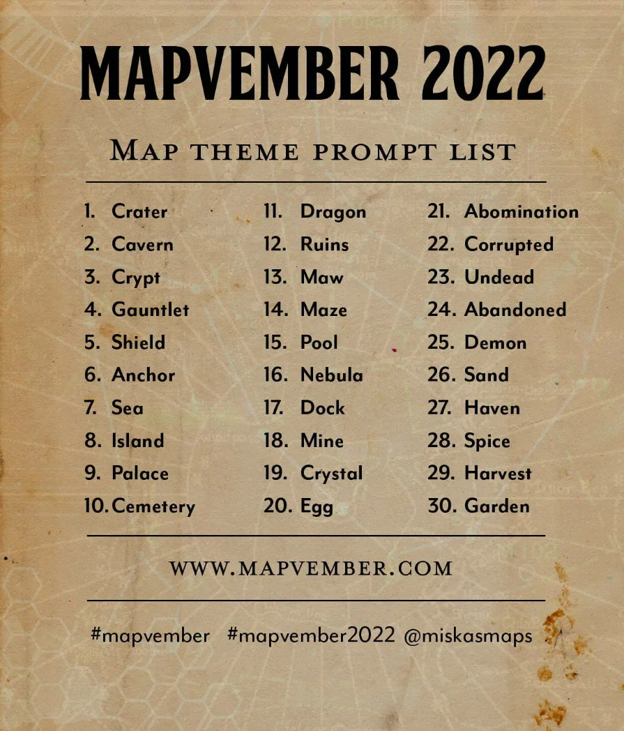 misaka's maps mapvember 2022 draw prompts