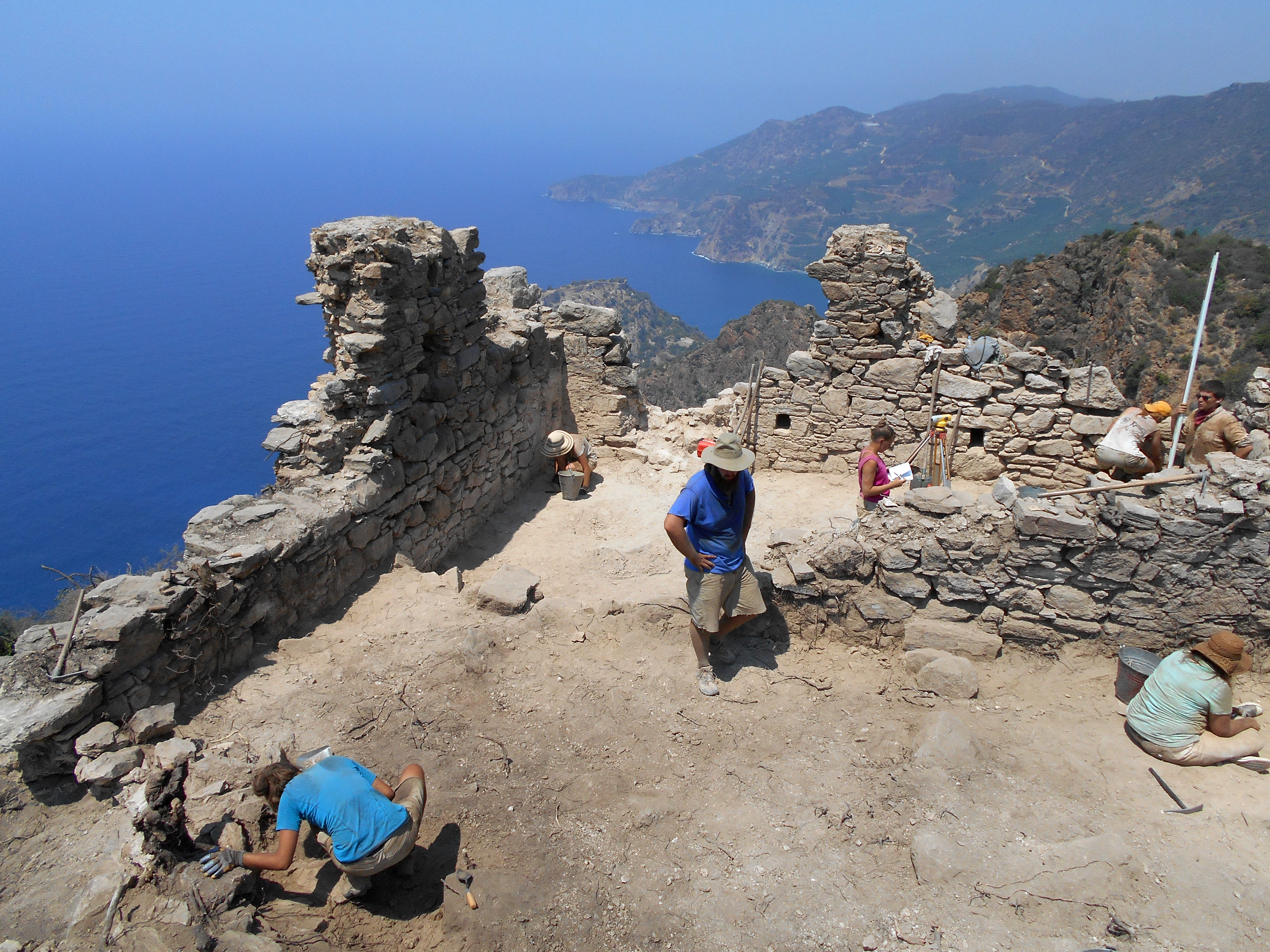 View of Antiochia ad Cragum site, looking on baths and temple