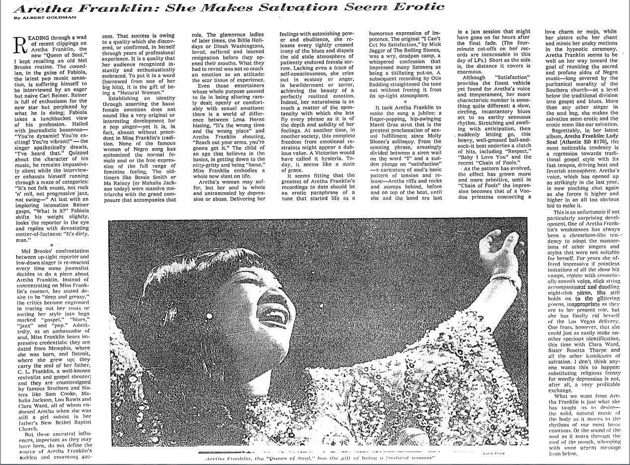 aretha franklin article