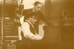 Schaal, Eric. Aaron Copland and Carlos Chávez. , . Photograph. Retrieved from the Library of Congress, https://www.loc.gov/item/copland.phot0014/. (Accessed November 06, 2017.)