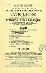 Concert Program from Hector Berlioz Website
